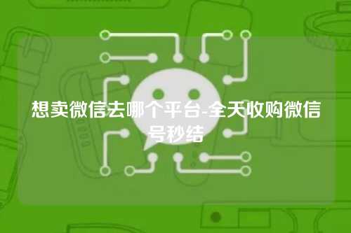 想卖微信去哪个平台-全天收购微信号秒结