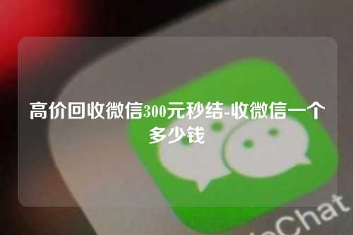 高价回收微信300元秒结-收微信一个多少钱