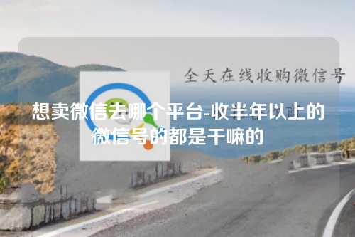 想卖微信去哪个平台-收半年以上的微信号的都是干嘛的