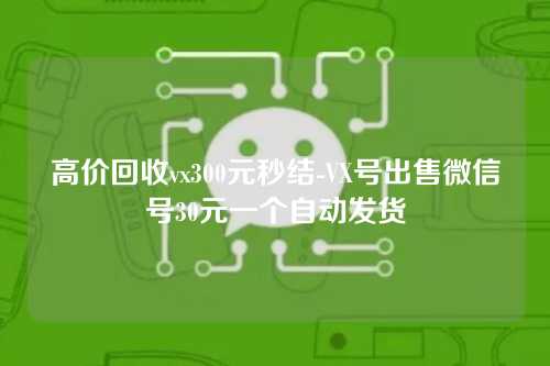 高价回收vx300元秒结-VX号出售微信号30元一个自动发货