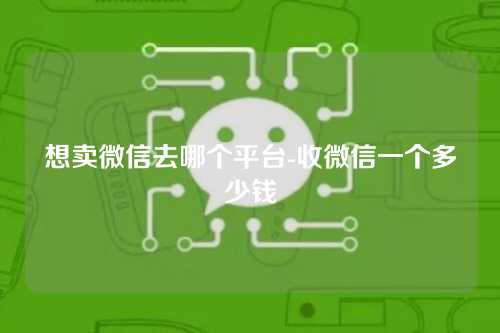想卖微信去哪个平台-收微信一个多少钱