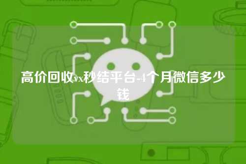 高价回收vx秒结平台-4个月微信多少钱